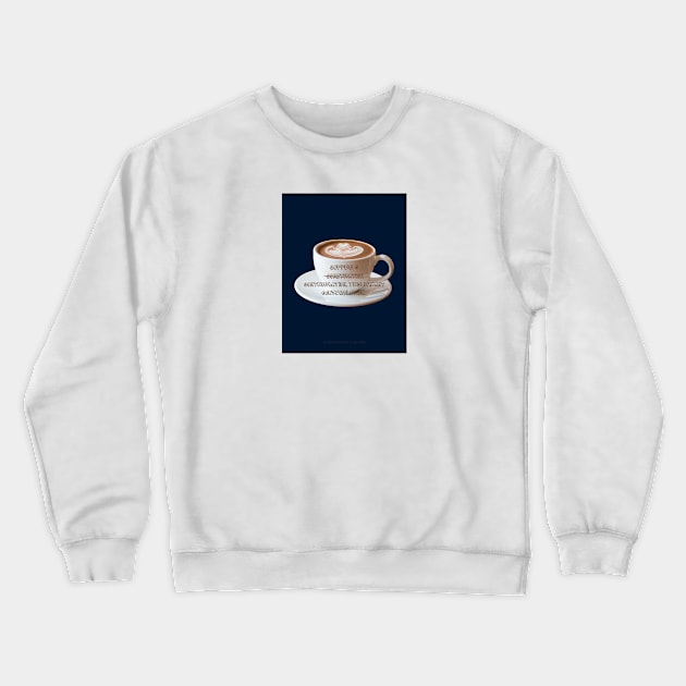 Coffee And Contemplation Crewneck Sweatshirt by Abby Anime